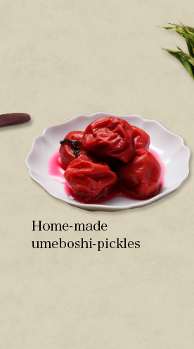 Home-made umeboshi-pickles